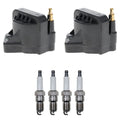 Set of 2 Ignition Coils & 4 Denso Platinum Spark Plugs for Cavalier (1995–2005)
