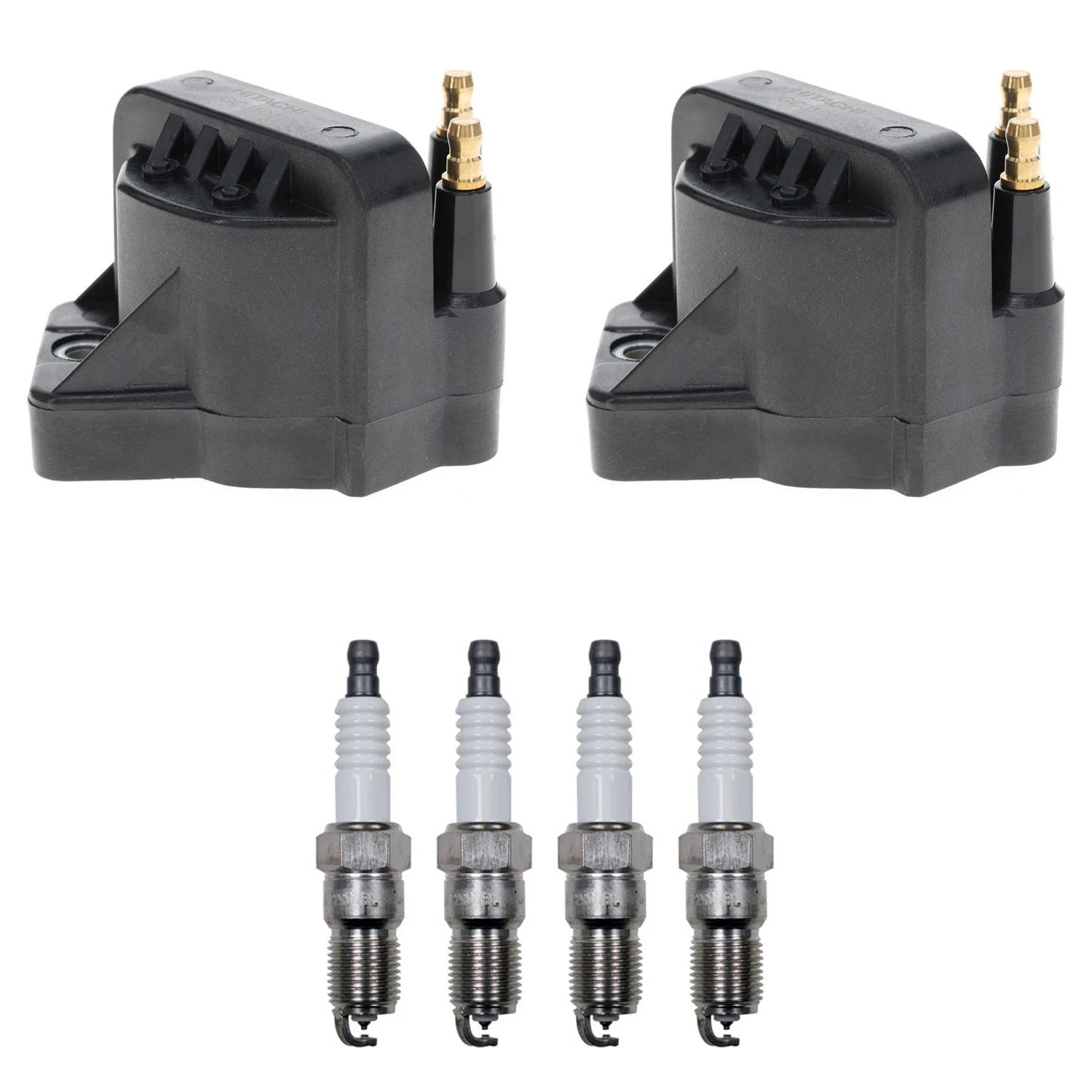 Set of 2 Ignition Coils & 4 Denso Platinum Spark Plugs for Cavalier (1995–2005)