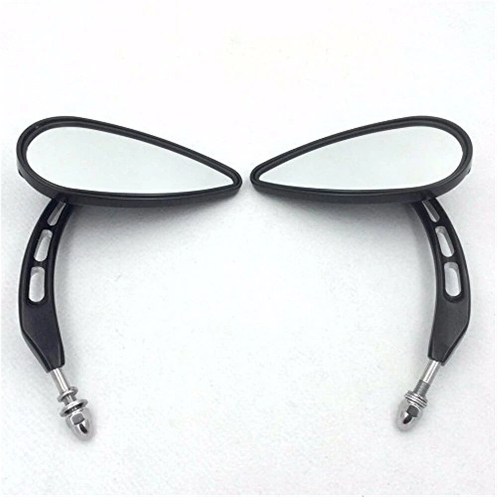 Black Skull Side Mirrors for Harley Super Glide FXE (2006–2017)