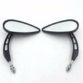 Black Skull Side Mirrors for Harley Super Glide FXE (2006–2017)