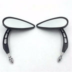 Black Skull Side Mirrors for Harley Super Glide FXE (2006–2017)