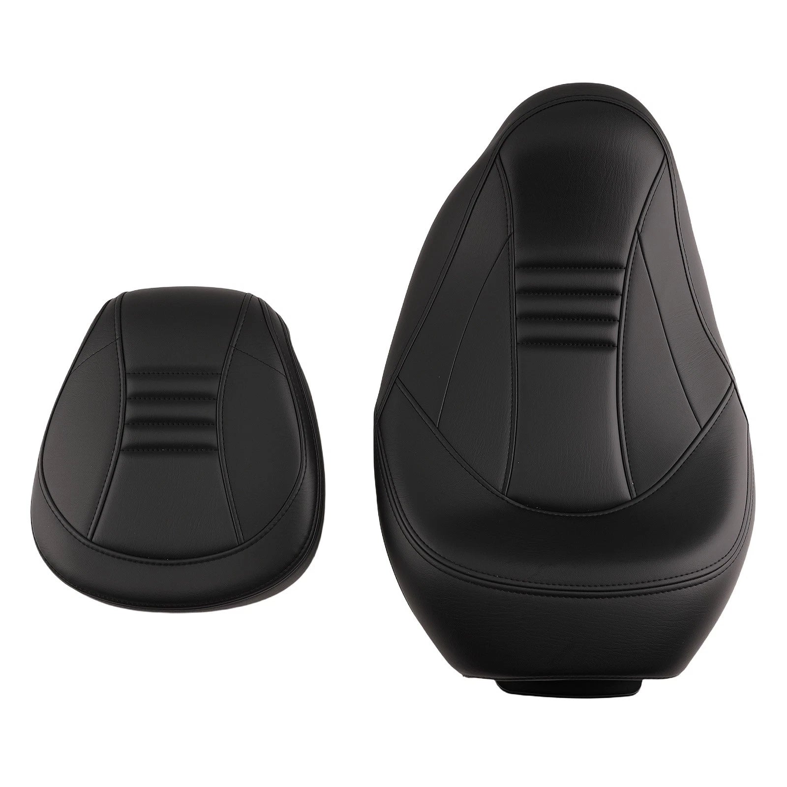 Black Low Profile Driver Seat for Harley Touring (2009–2024) Leather
