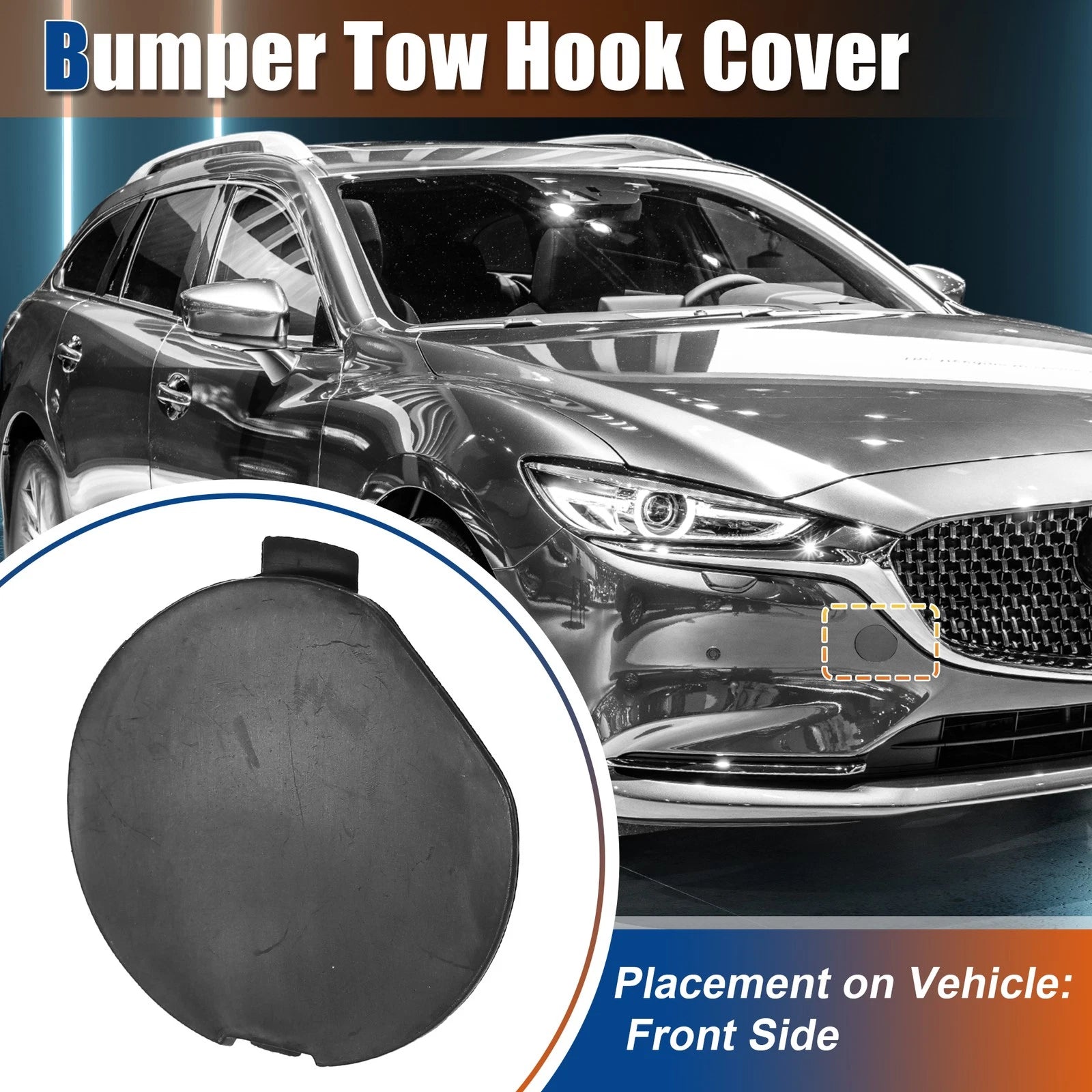 Tow Hook Cover for Mazda 6 Atenza (2018–2021) No.GW6T50A11AA Black
