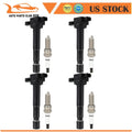 Set of 4 Ignition Coils and 4 Spark Plugs for Honda Crosstour (2012–2015)