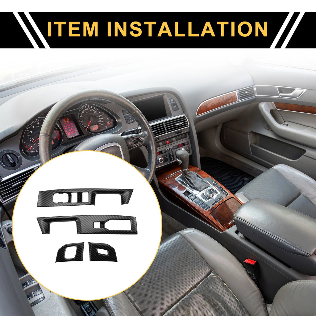 Set of 1 Master Power Window Switch Cover Trim for Ford F-150 (2021–2024) Black