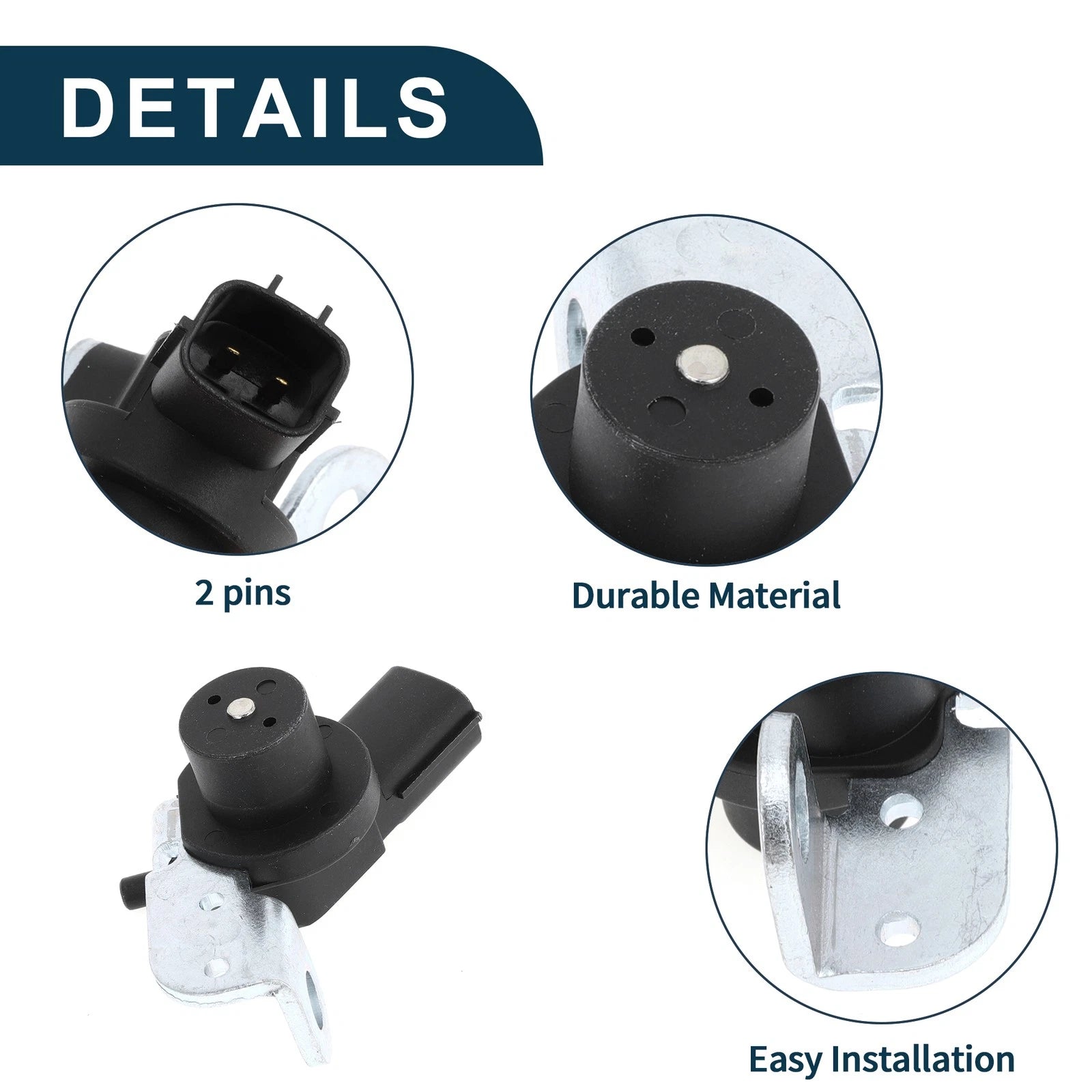 Crankshaft Position Sensor for Nissan Patrol Y61 (No. 25977-MA70B) 1 Pc Black