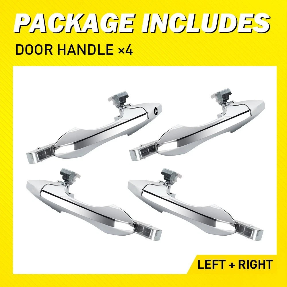 4X Exterior Door Handle for Acura MDX (2007–2013) Chrome L&R Kit