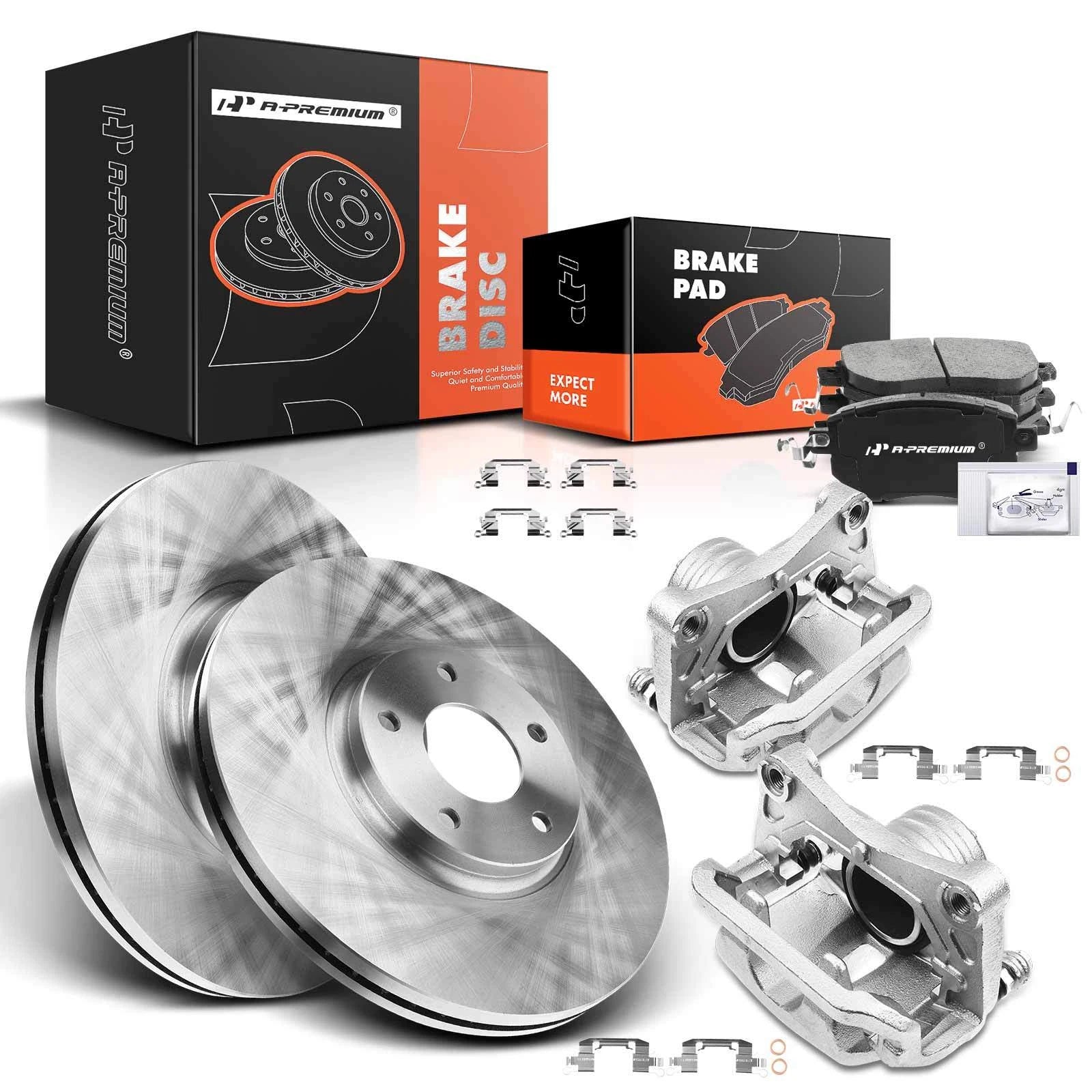 Front Disc Brake Rotor and Pads with Calipers for Nissan Murano (2005–2012)