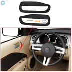 Set of 2 Black Leather Door Panel Inserts for Ford Mustang (2005–2009)