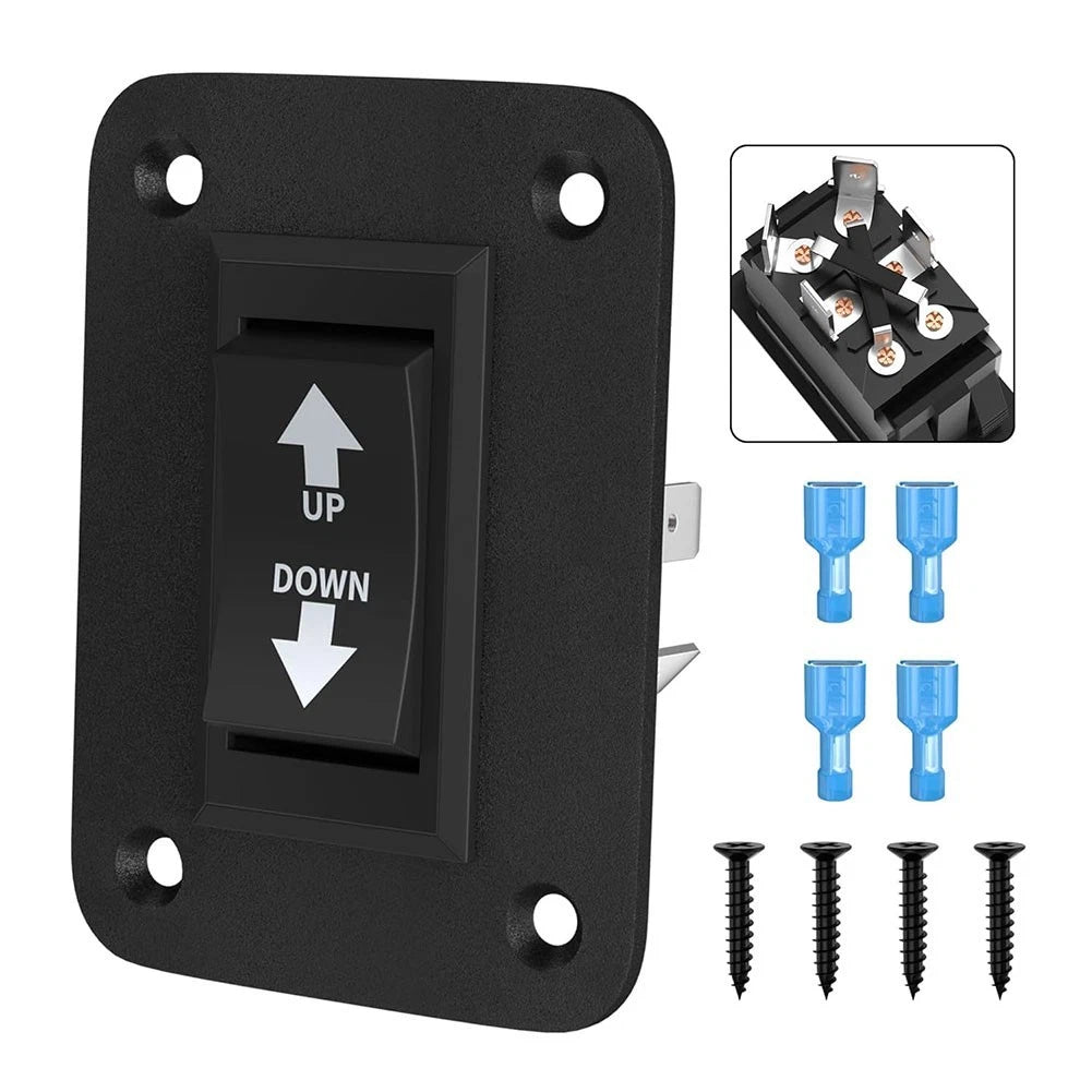 Rocker Switch 30A DPDT for RV Trailer Tongue Jack Control