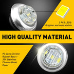 20x 3/4" Round White LED Side Marker Light for Truck Trailer (USP)