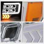 Quad LED DRL + Arrow Signal Projector Headlights for Ford F150 (2009–2014)