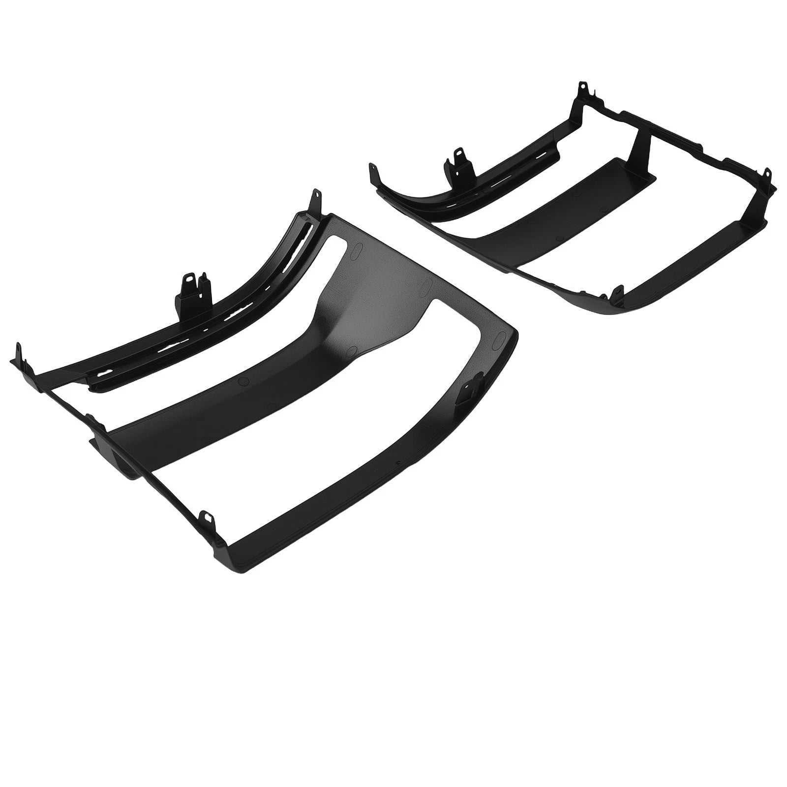 Front Headlamp Cover Black for Chevy Silverado 1500 (2018) Pair