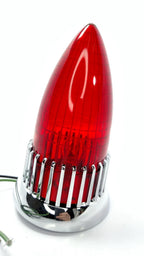 Set of 4 Tail Light Assemblies Style Flush Mount for 1959 Cadillac (Red)