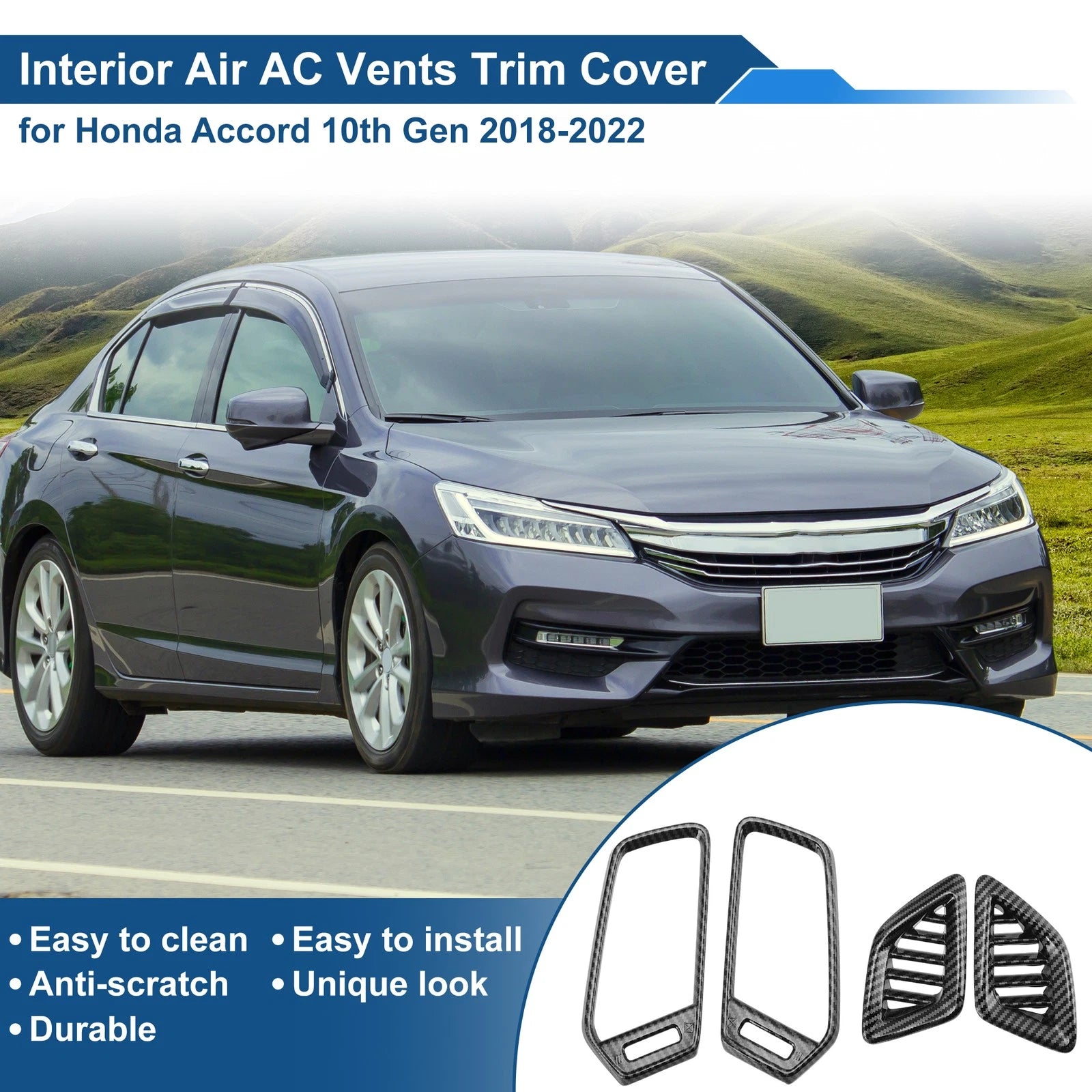 Set of 1 Air Condition Outlet Vent Trim Cover Frame for Honda Accord (2018–2022)