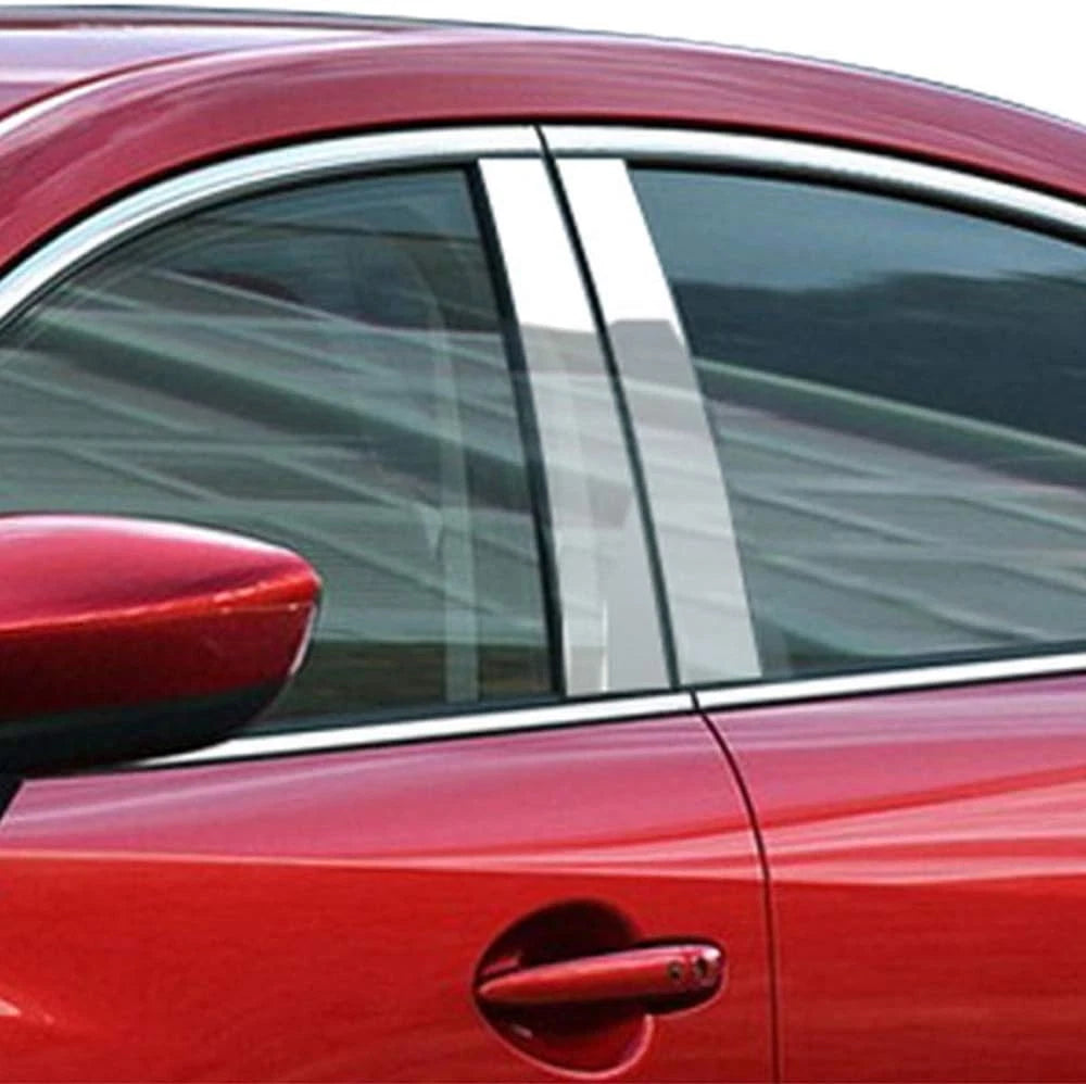Luxury FX Stainless Steel Pillar Post Trim 4pc for 2014-2021 Mazda 6