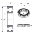 Deep Groove Ball Bearing 60x110x22mm for Scooter Skateboard (1 Pc)