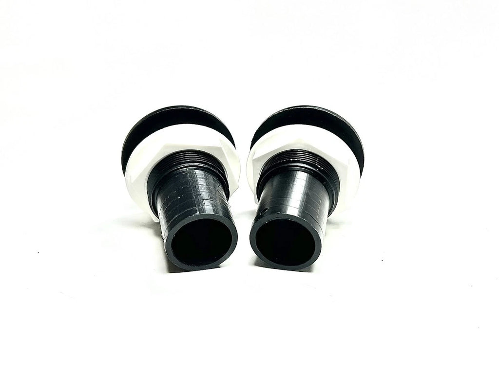 Set of 2 Thru Hull 1.5in Black Plastic for TH Marine TH-1500-DP