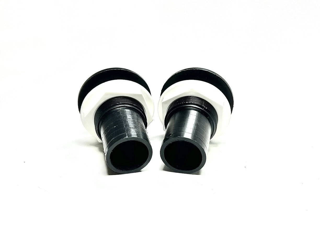 Set of 2 Thru Hull 1.5in Black Plastic for TH Marine TH-1500-DP