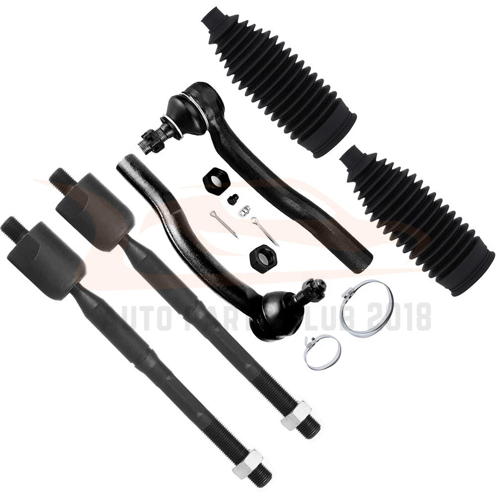 Set of 6 Front Steering Tie Rod Rack and Pinion Bellows for Toyota Camry (2002–2003)