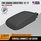 Leather Console Lid Armrest Cover for Subaru Crosstrek (2012–2017) Black