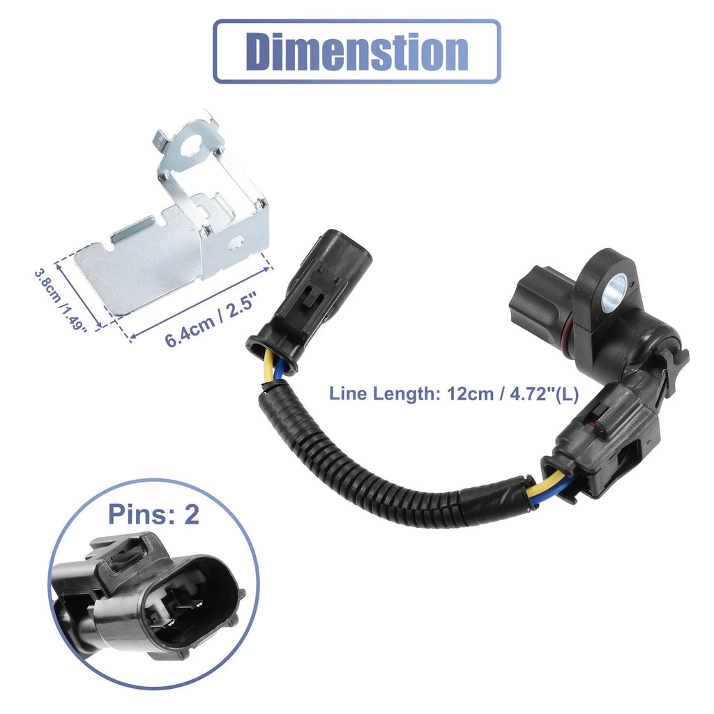 ABS Wheel Speed Sensor Set of 2 for Dodge Ram 1500 (1998–2005) 5014787AA
