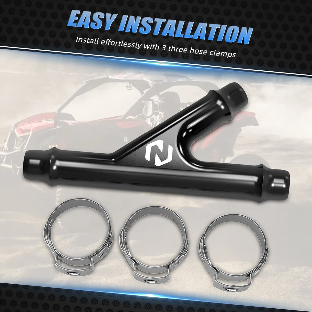 3 Way Y Heater Hose Fitting Coolant Pipe Connector for Can-Am Commander 800-1000