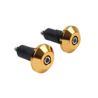 Handlebar Grips & End Cap for Motorcycle (7/8'' & 1'') - Gold