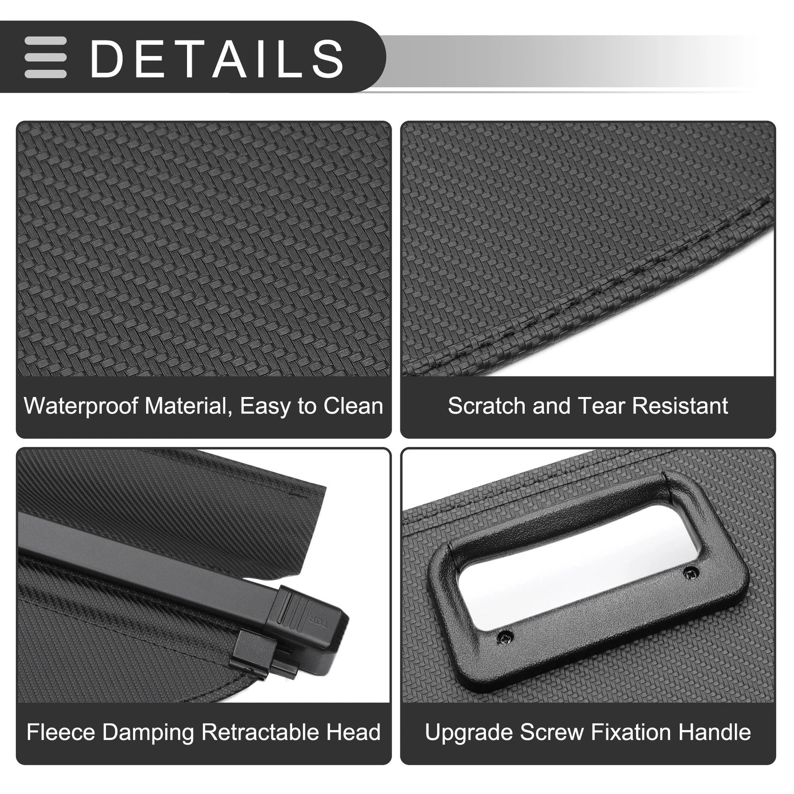 Retractable Cargo Cover for Subaru Forester (2014–2018) Black Carbon Fiber