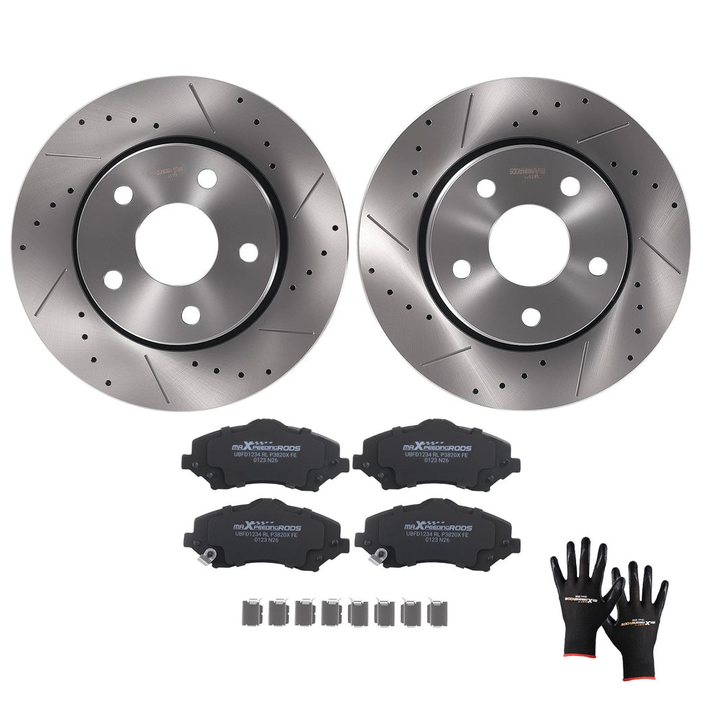 Front Brake Rotors and Pads Kit for Jeep Wrangler (2007–2018) S53040 P1273