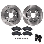 Front Brake Rotors and Pads Kit for Jeep Wrangler (2007–2018) S53040 P1273