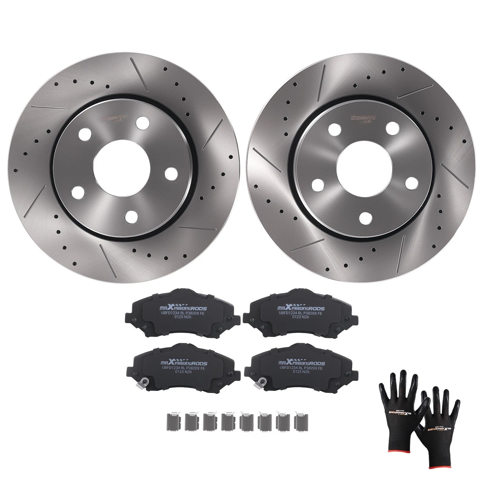 Front Brake Rotors and Pads Kit for Jeep Wrangler (2007–2018) S53040 P1273