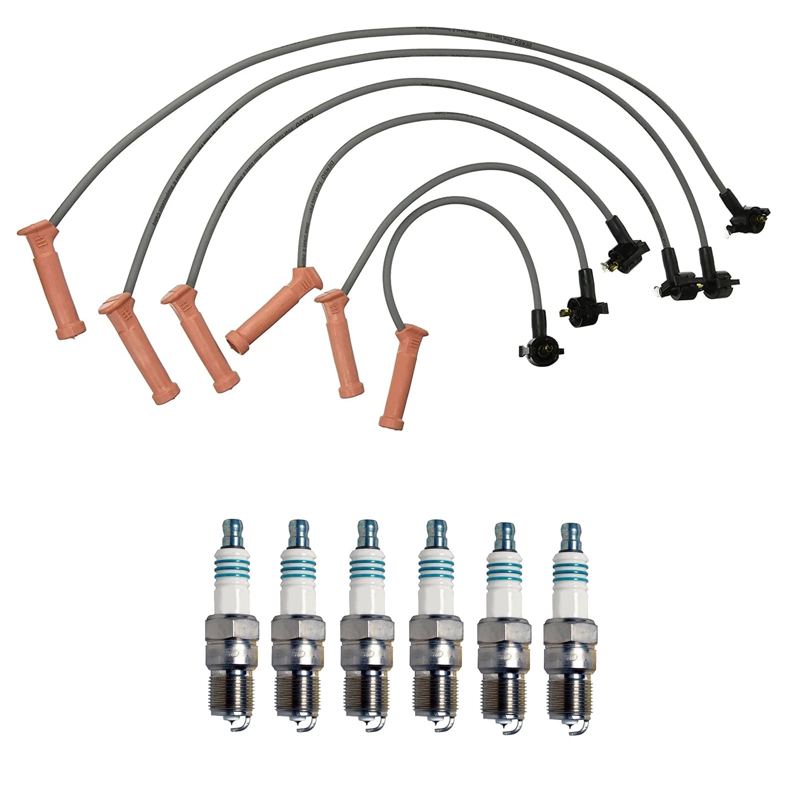 Denso Wire Set & 6 Iridium Power Spark Plugs for Ford 4.0L V6 (1997–2004)