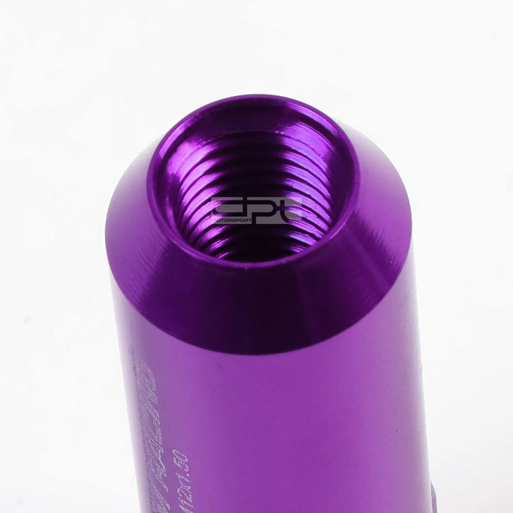 20PCS M12 X 1.5 Extended Aluminum Wheel Acorn Tuner Lug Nuts Purple
