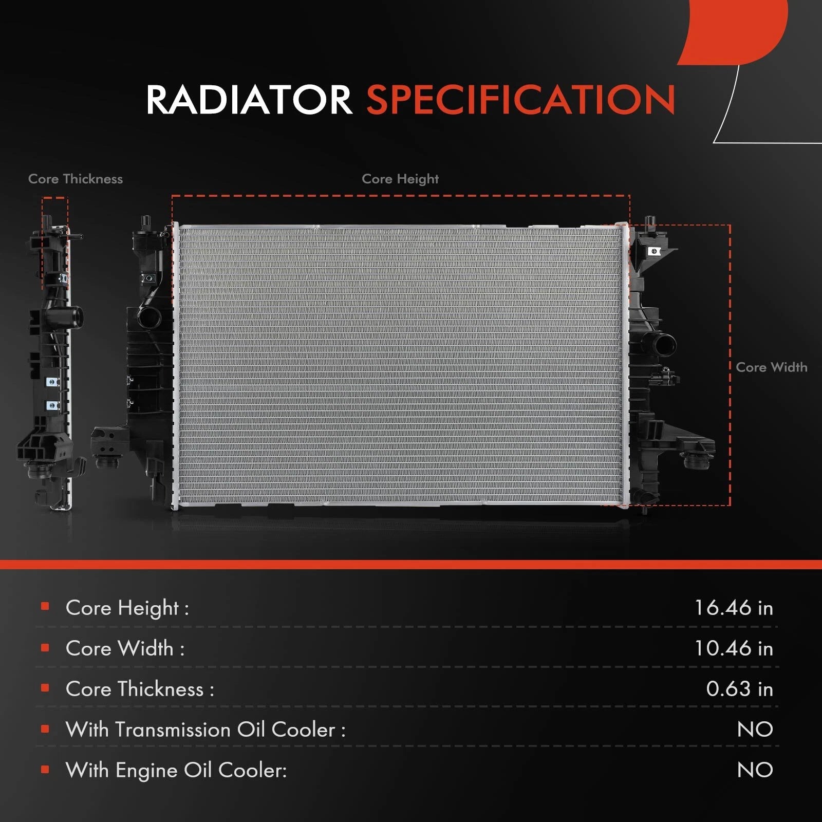 Radiator for Chevrolet Volt (2016-2019)