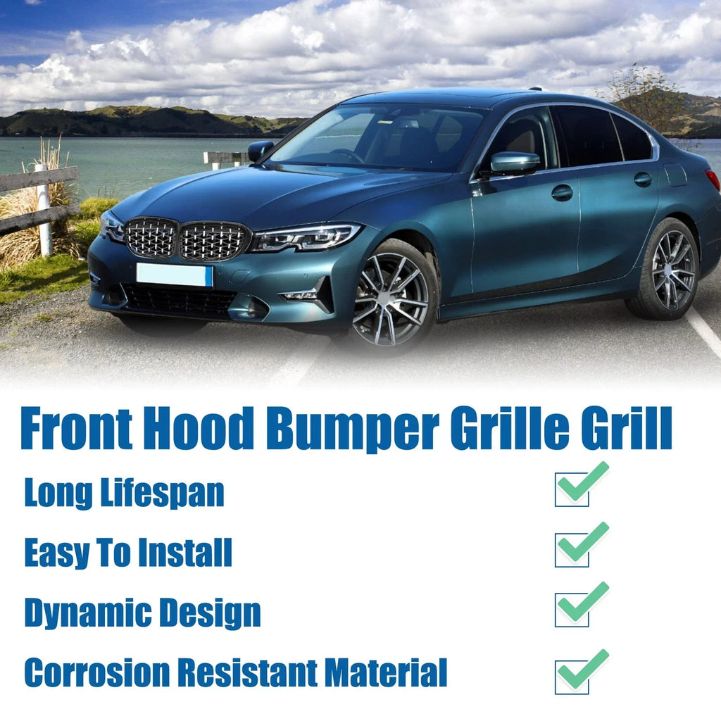 Pair Front Hood Bumper Grille for BMW X3 (2014-2017)
