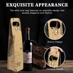 Graphic Leather Wine Carrier Tote Bag for Party for Universal (YYYY-YYYY)