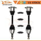 Front CV Axle Shaft & Brake Ceramic Pads for GMC Yukon (2011–2014)