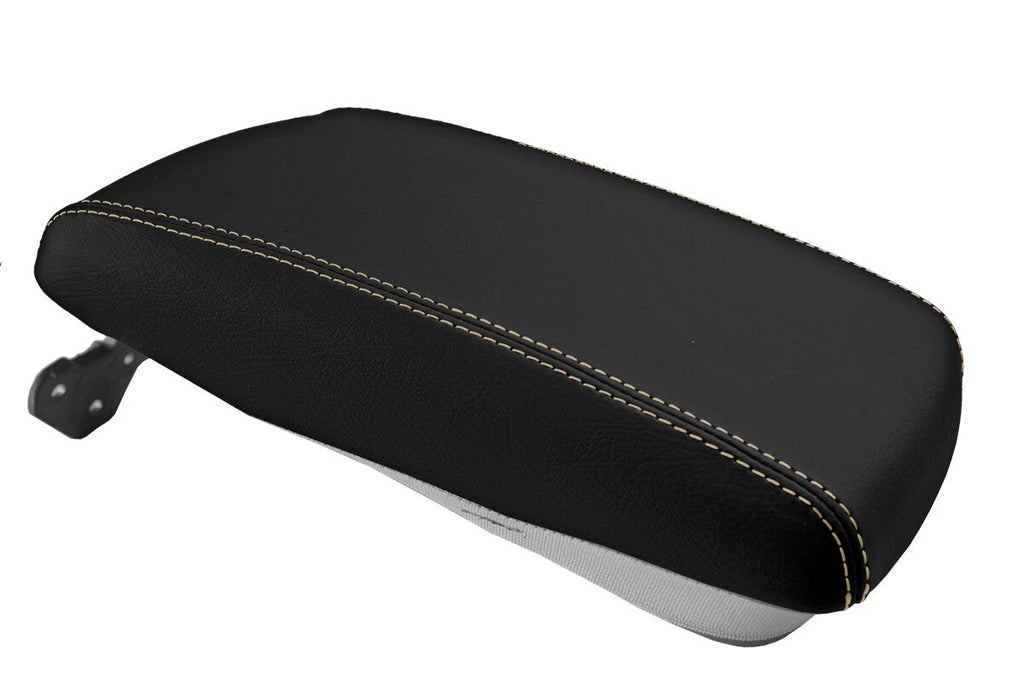 Leather Console Lid Armrest Cover for Hyundai Genesis Sedan (2009–2014) Beige