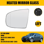 Heated Door Wing Mirror Glass for BMW X5 X6 E70 E71 E72 (2007–2013)