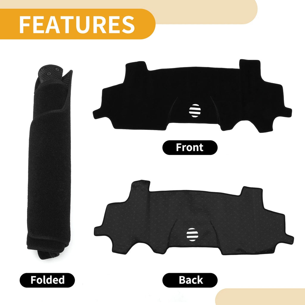 Dashboard Cover for Toyota Aygo (2005–2014) - Black Dash Mat Carpet