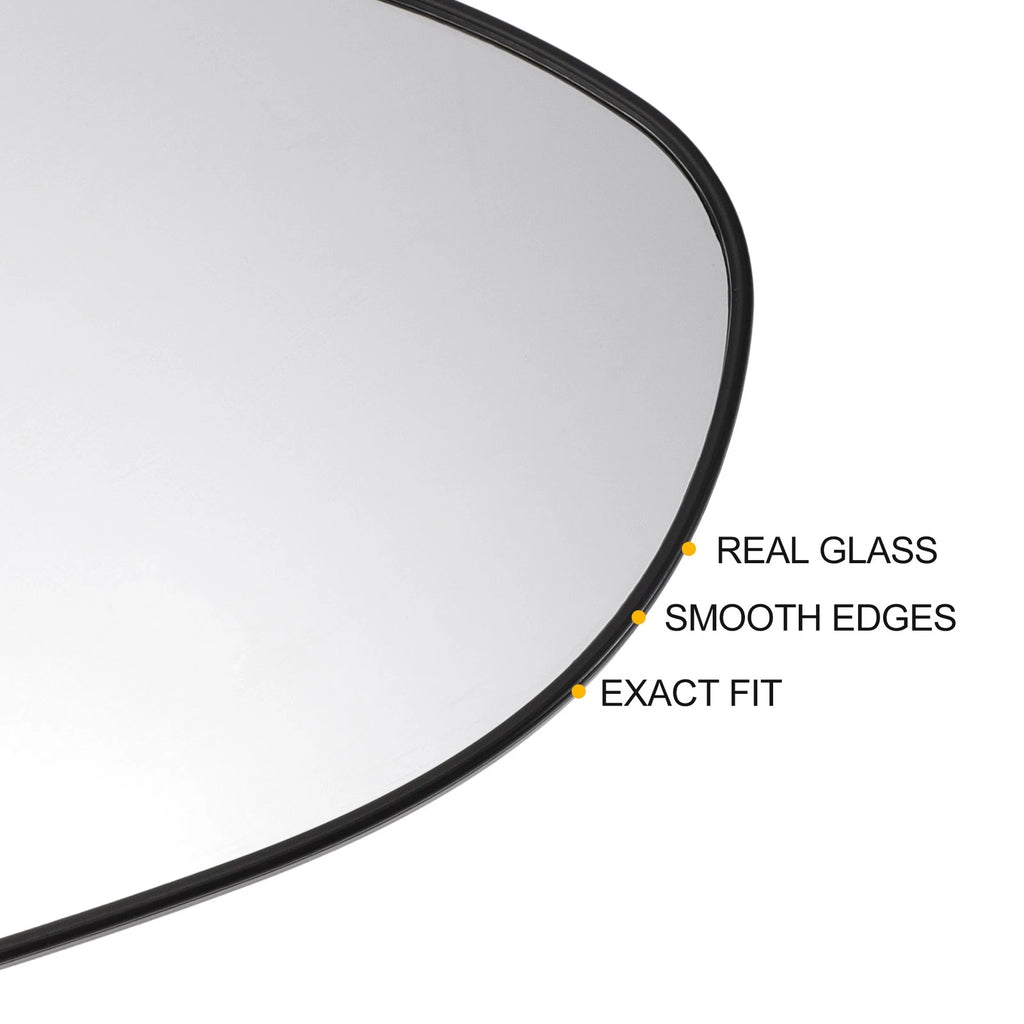 Left Side White Mirror Glass w/ Back for KIA Rio (2012–2016)