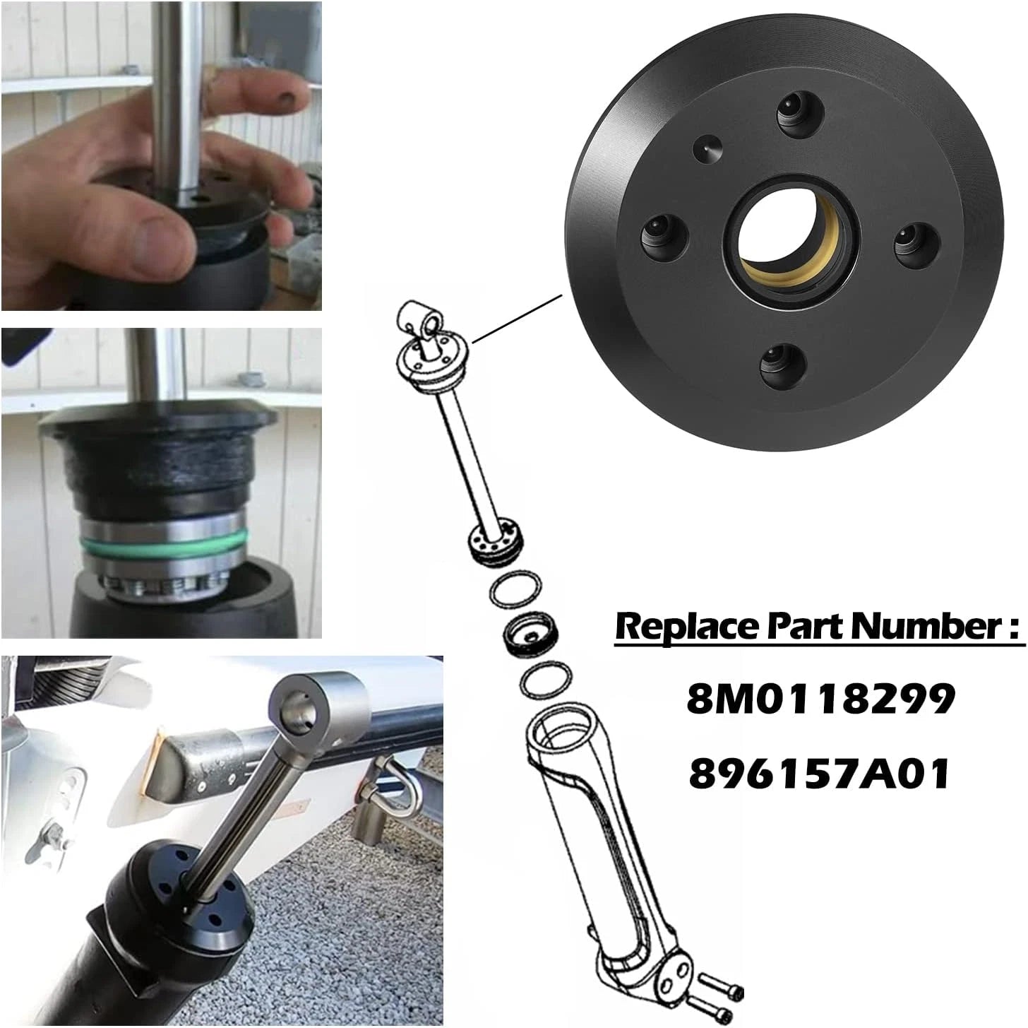 2X Trim Cap for Mercury Outboard Cylinder 2.6L L6 4.6L V8 (2005–2014) 8M0118299