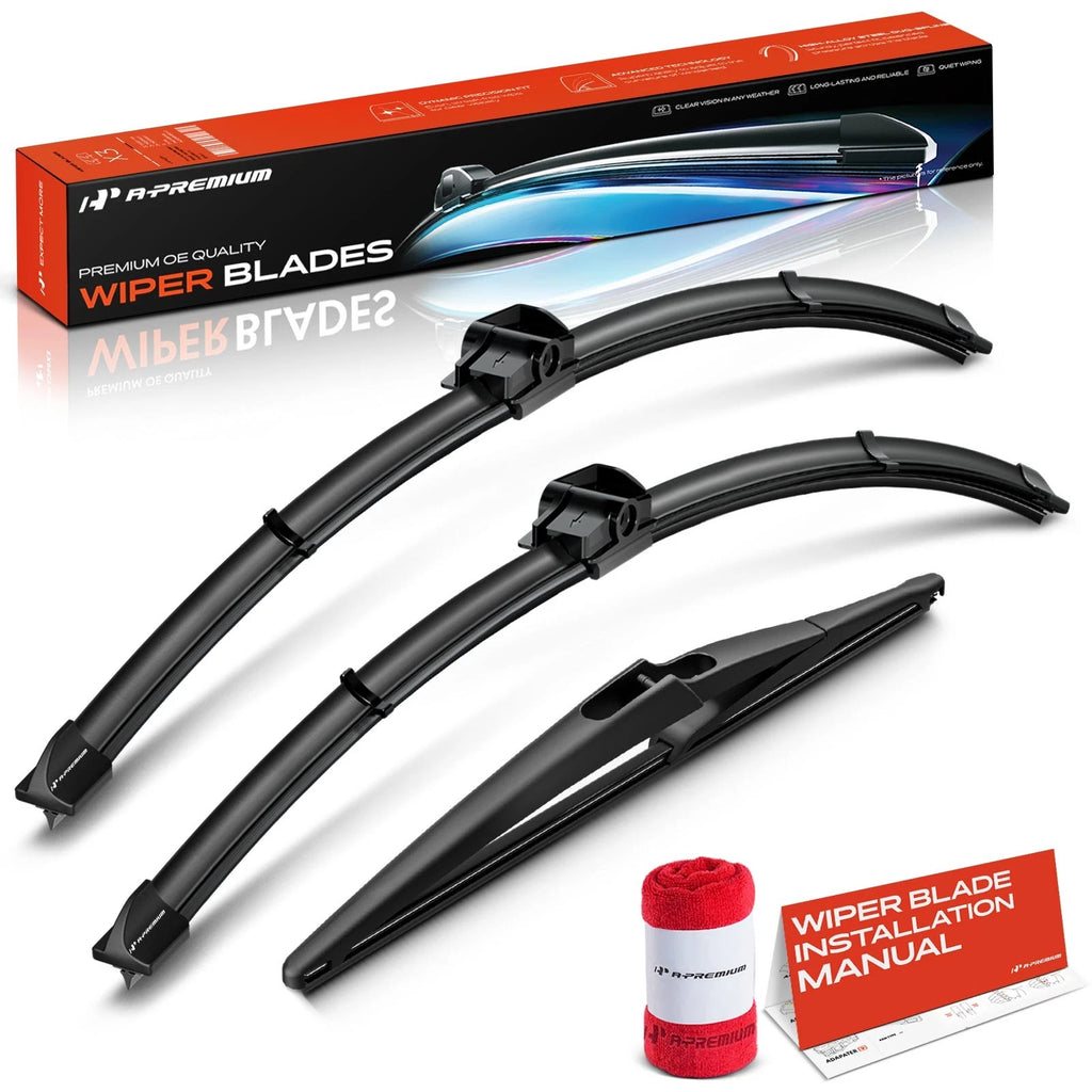 Set of 3 Wiper Blades for Mercedes-Benz GLK350 (2010–2014)
