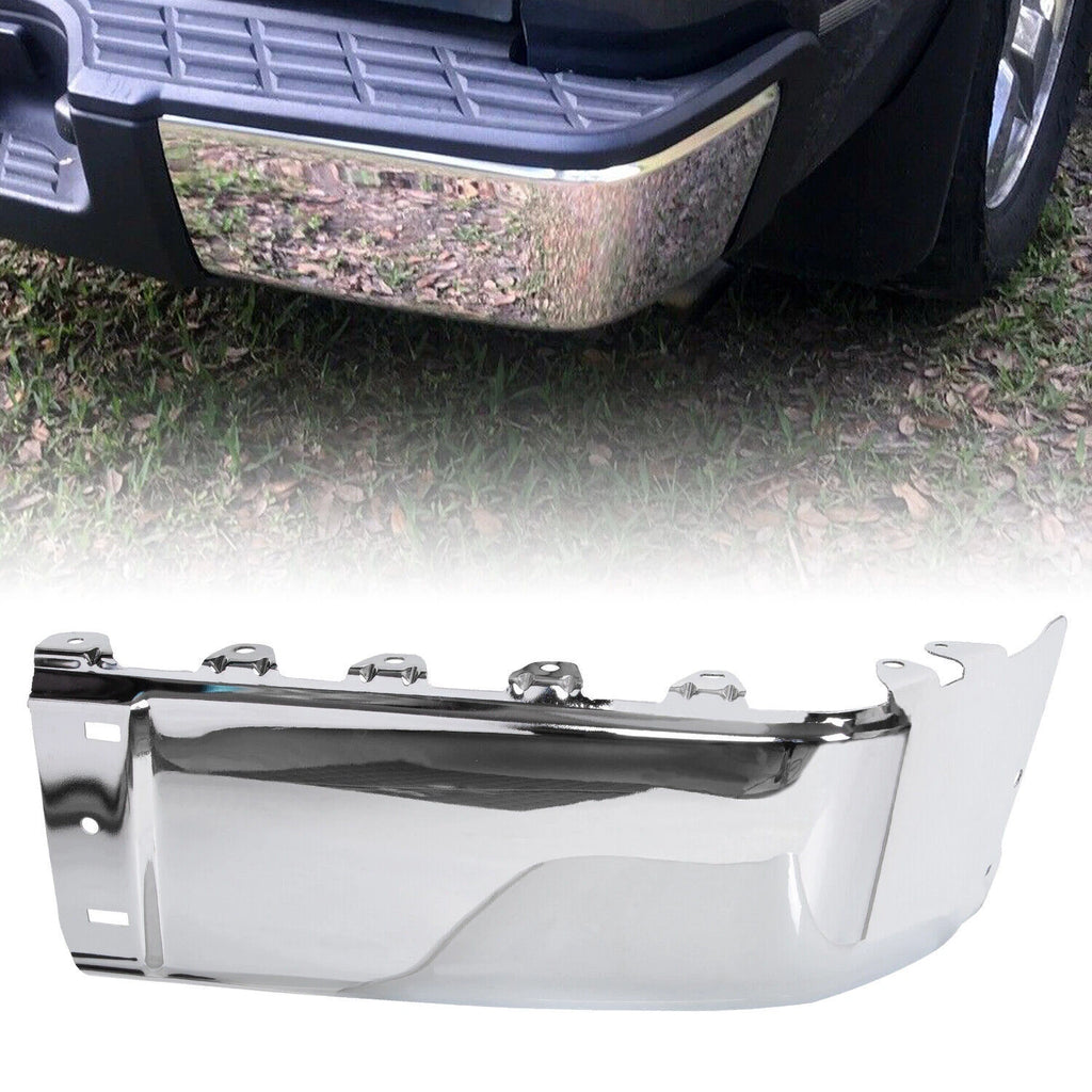 Set of 2 Chrome Rear Bumper End Caps for Silverado Sierra (2007–2013)