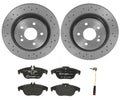 Brembo Xtra Rear Brake Kit for Mercedes-Benz W204 W212 (X-Drilled Disc Rotors)