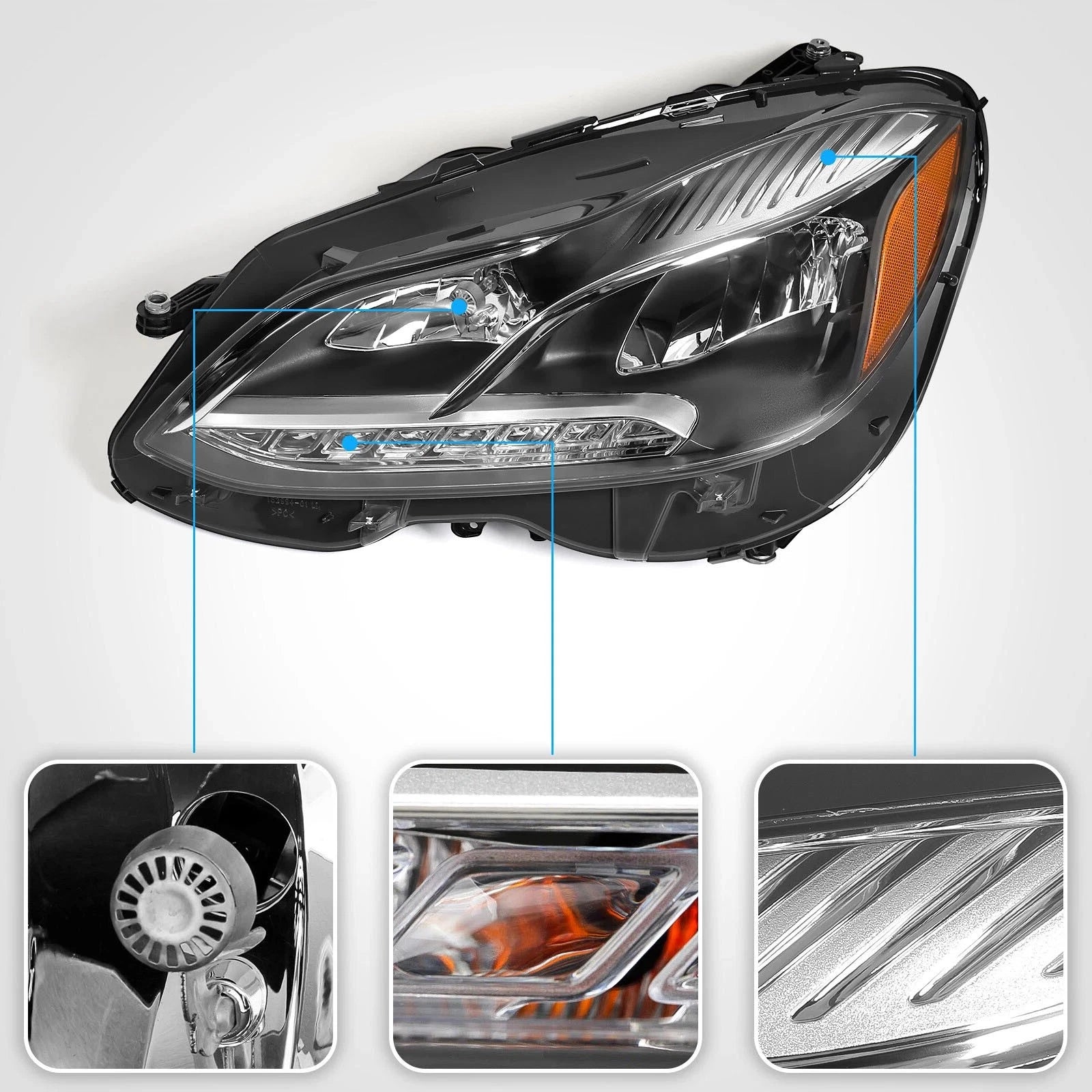 LED Headlight for Benz E-Class W212 (2014–2016) Driver Side