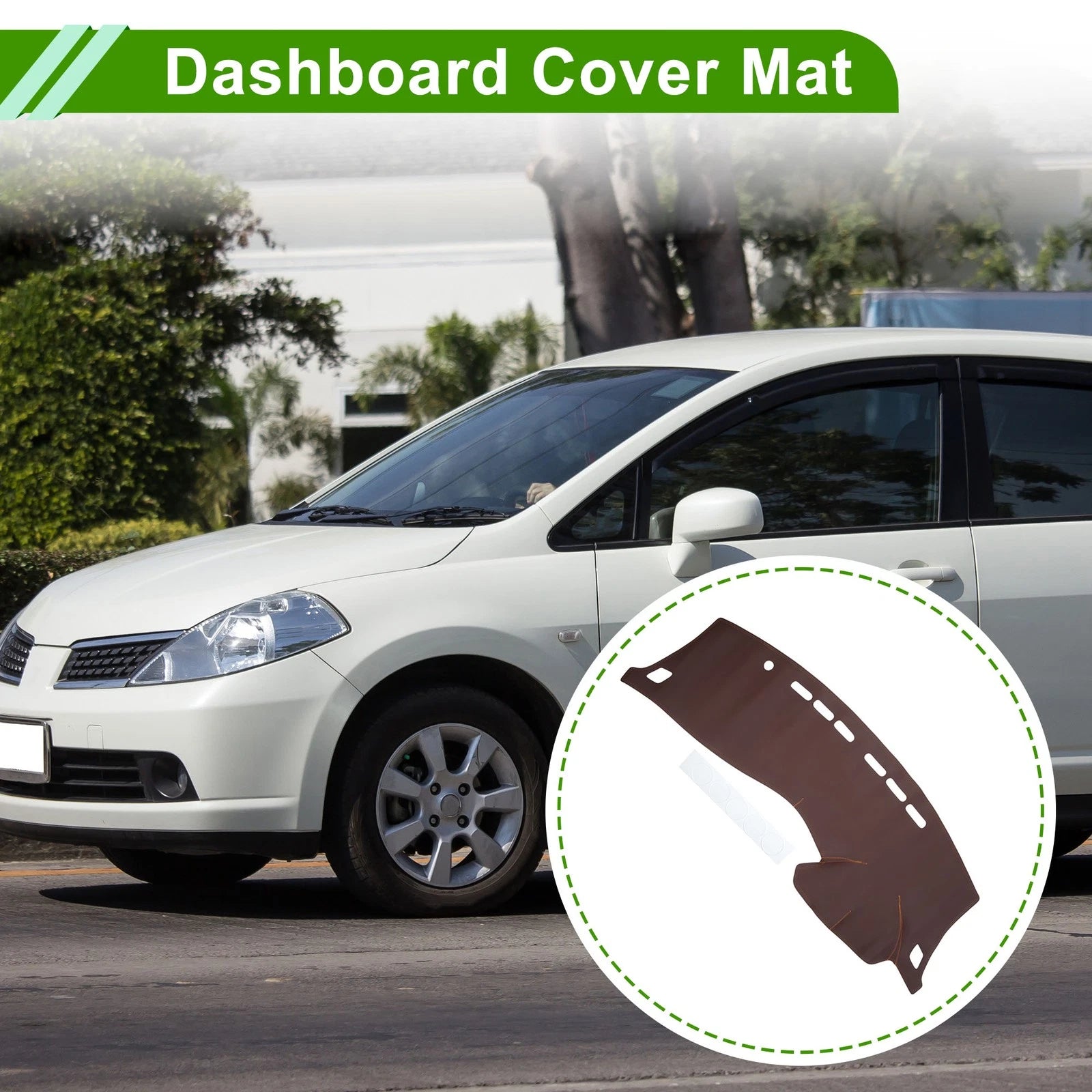 Dashboard Cover for Nissan Tiida (2011–2017) Dash Mat Carpet Brown