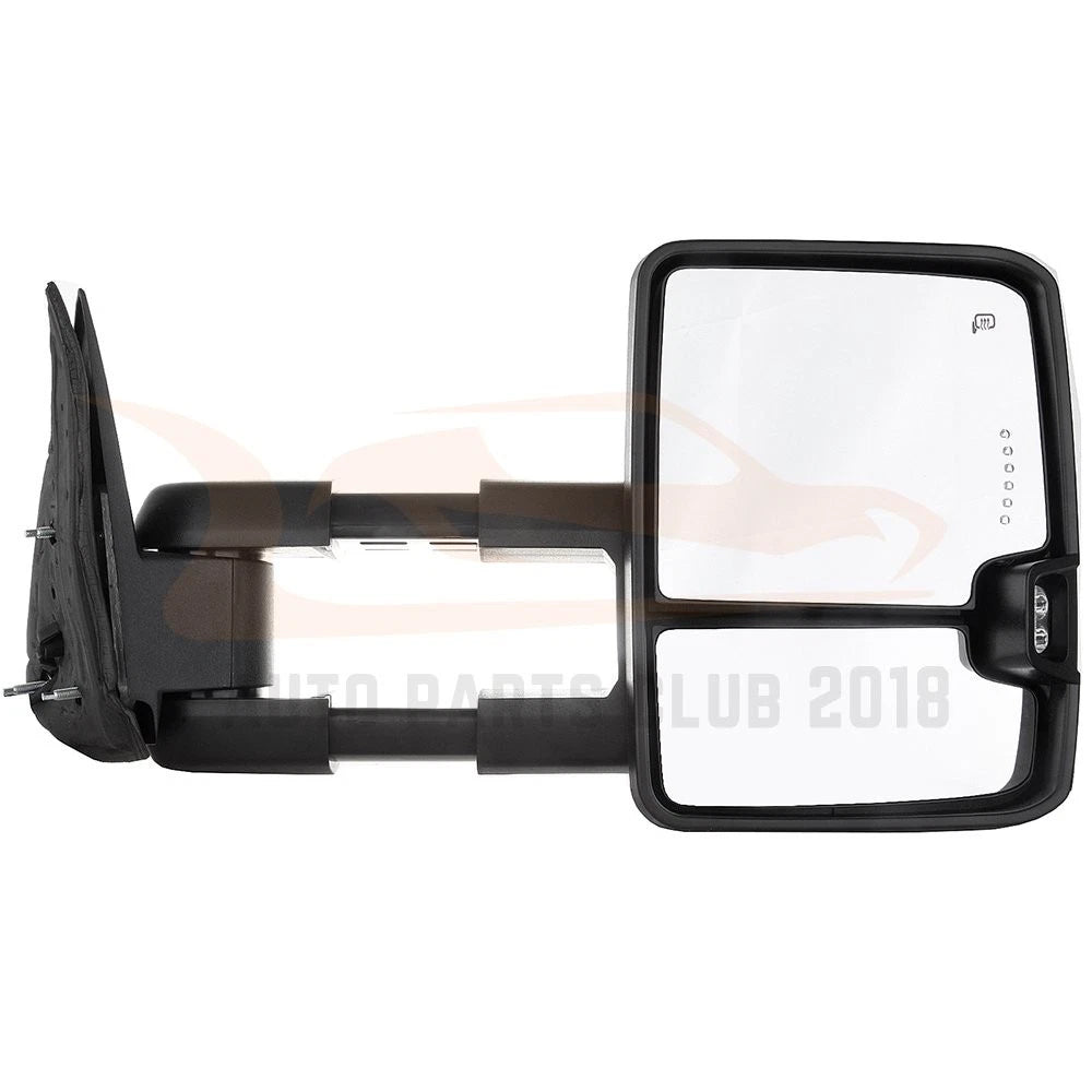 Set of 2 Power Signal Heated Chrome Tow Mirrors for Silverado Suburban Sierra (1999–2002)