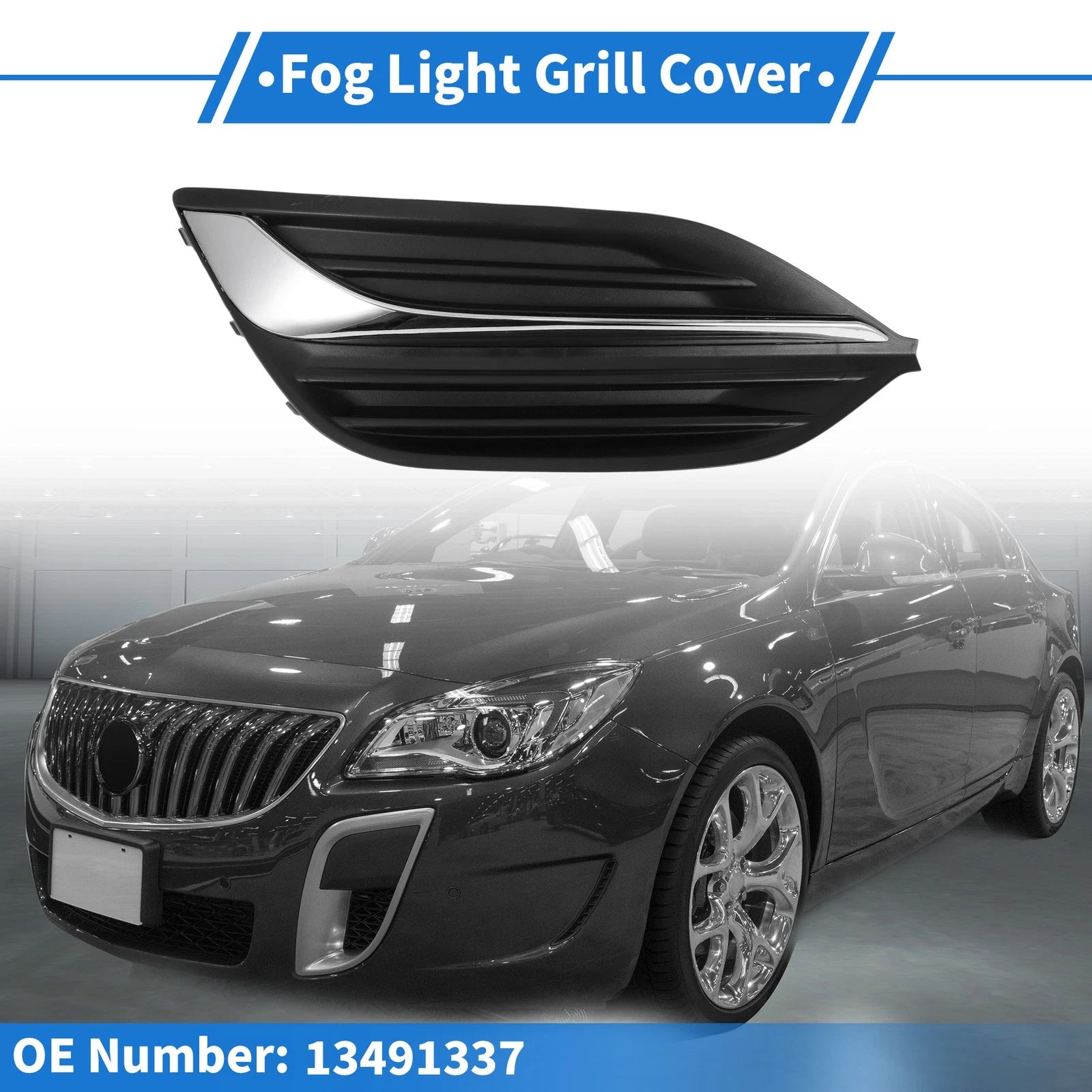 1 Pc Fog Light Grill for Buick Regal (2017–2019) No.13491337